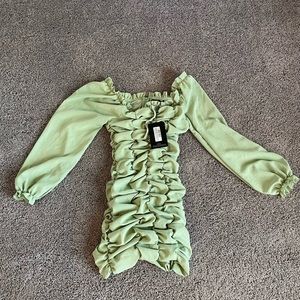PRETTY LITTLE THING GREEN DRESS BRAND NEW